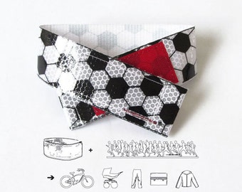 Fussball Reflexband für Fahrradfahrer - Hosenbad Schutzband Hosenschutz als Geschenk für Biker und Fußballfans - 44spaces