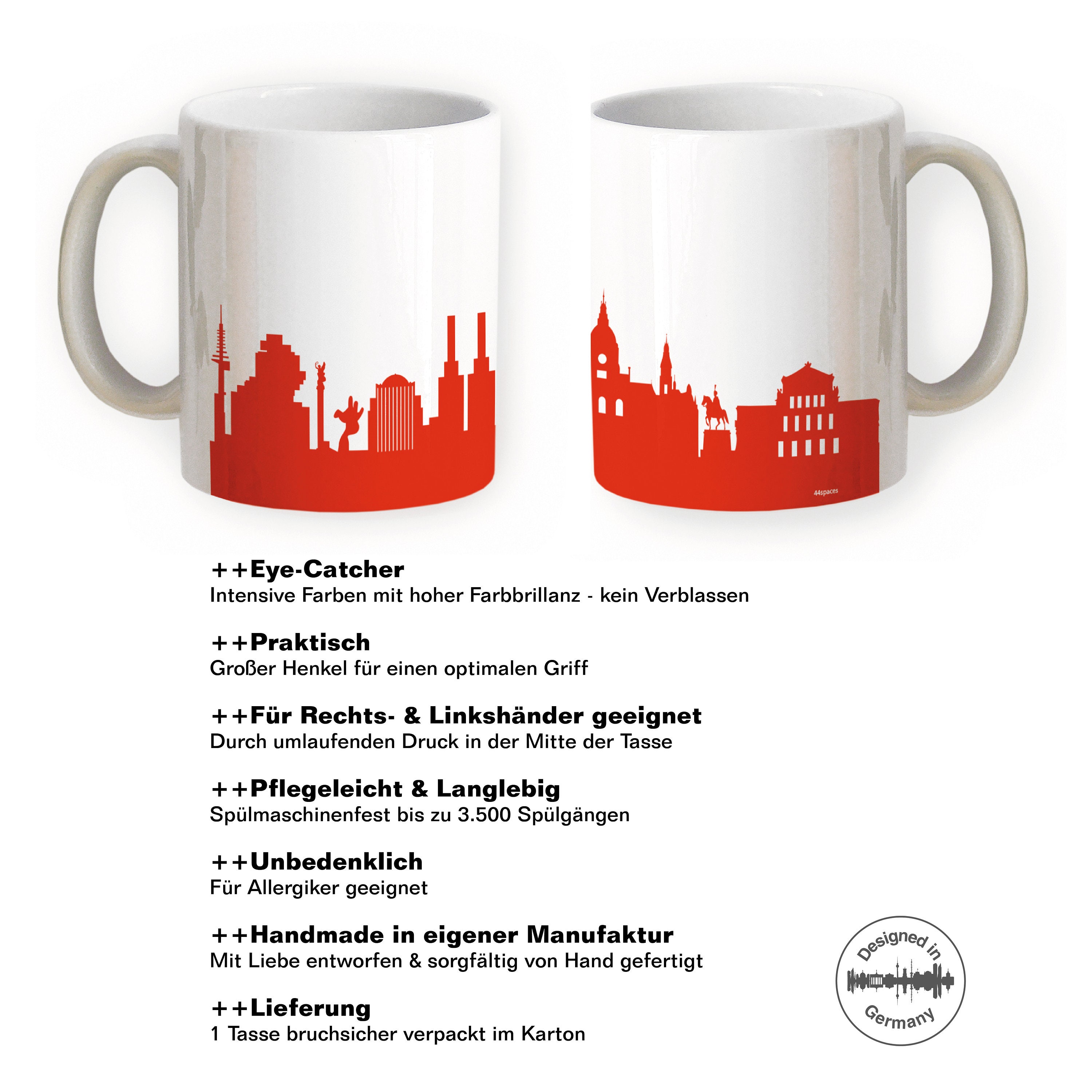 Frankfurt Am Main Tasse – Mit Skyline-Motiv, 200 Ml, Steingut, Spülmaschinenfest