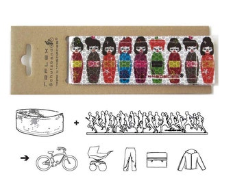 Süßes Geisha Reflexband Fahrradfahrer - Buntes Fahrrad Accessoires - Geschenk Outdoor Mädchen - Radler Biker Radfahrer - 44spaces