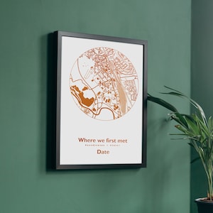 Wo alles begann - Hochzeitsgeschenk - Personalisiertes Bild in Kupfer Silber Rosegold Gold - Koordinaten Poster Geschenk - 44spaces