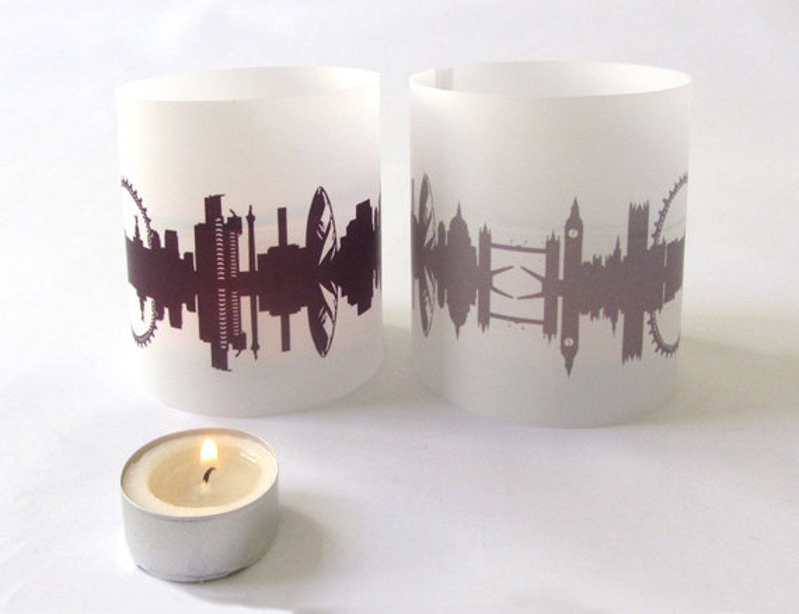 2 Light Covers London Print for Tea Light Table Lantern - Etsy