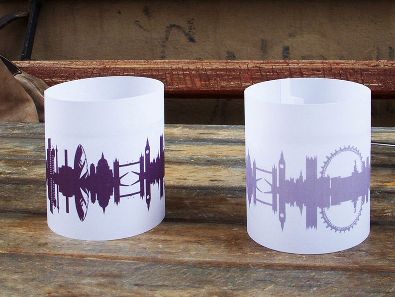 2 Light Covers London Print for Tea Light Table Lantern - Etsy