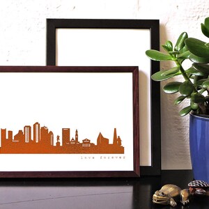 Boston Metallic Poster - US Skyline Kunstdruck - Personalisertes Geschenk Einzug Abschied - Studium Hochzeitsreise - +60 Städte - 45spaces