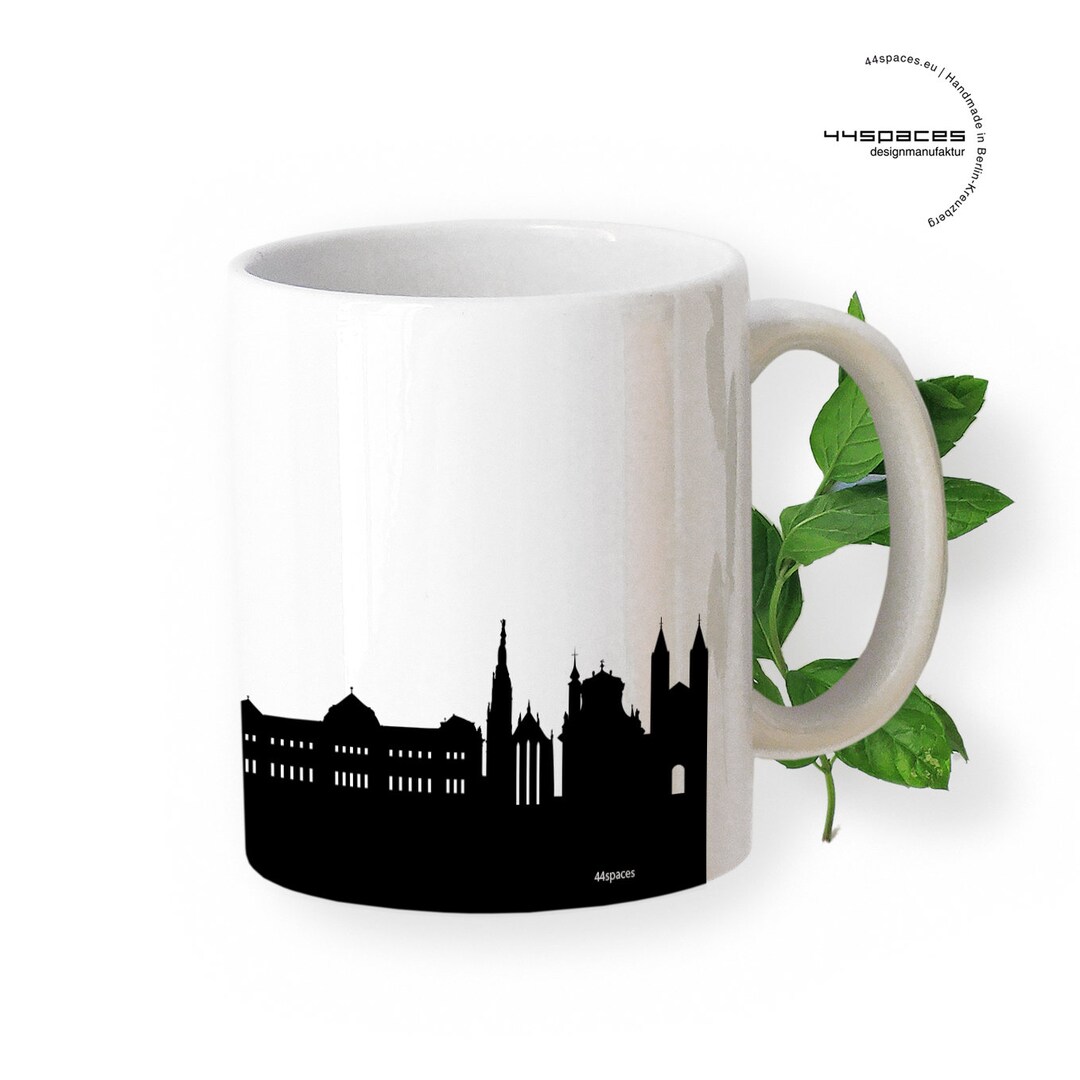 Wuppertal Skyline Tasse – Motivtasse Mit Stadtsilhouette, Weiß – 25 Jahre Erfahrung, Made In Germany