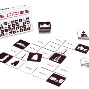 Städte Spiel Paarsuche Memo - Gesellschaftsspiel Erwachsene & Kinder - 36 Cities Weltweit entdecken - 8-99 Jahre - Spieleabend - 44spaces