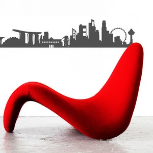 Walltattoo SINGAPORE Skyline darkgrey, SINGAPORE Wall Decal, Unique anniversary gifts, gift new appartement, for moving, Unique home décor,