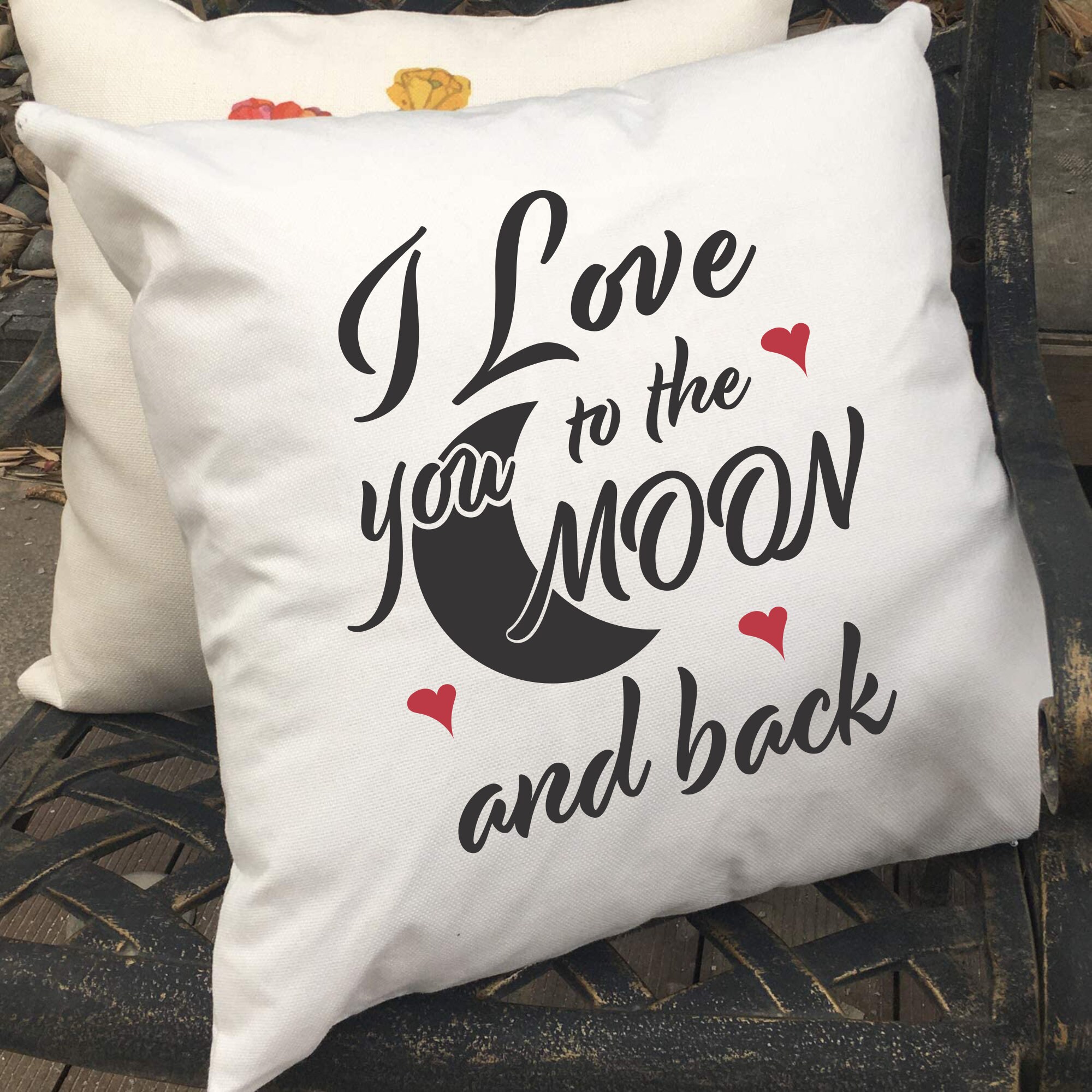 MoonWorks Dekokissen Kissenbezug I Love You More Than Bees Love Honey Ich Liebe Dich Mehr Als Die Biene Den Honig 40x40 Baumwolle Moonworks S03030lb