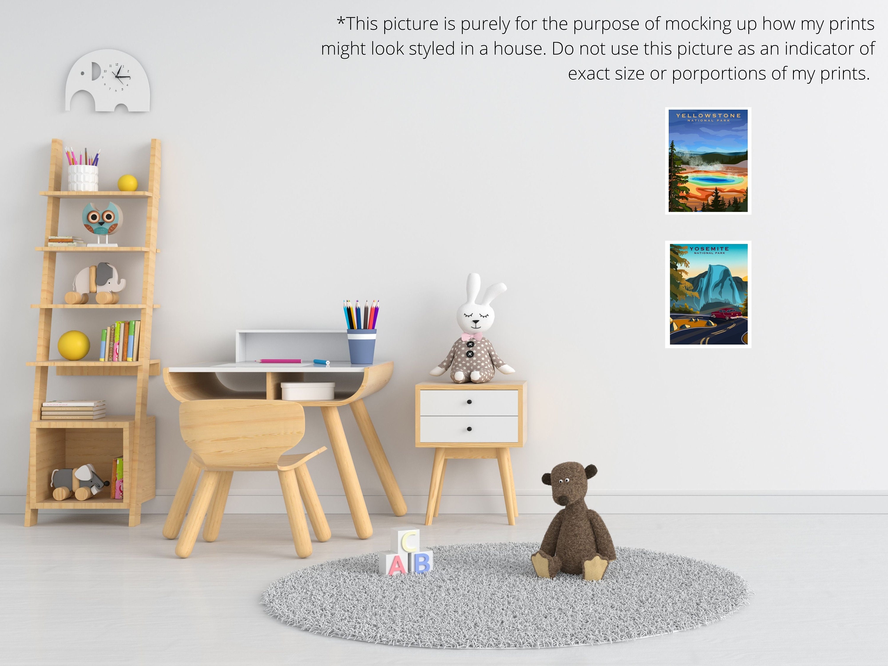 Joshua Tree National Park Travel Poster Desert National Park - Etsy