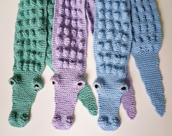 Knit Alligator Scarf