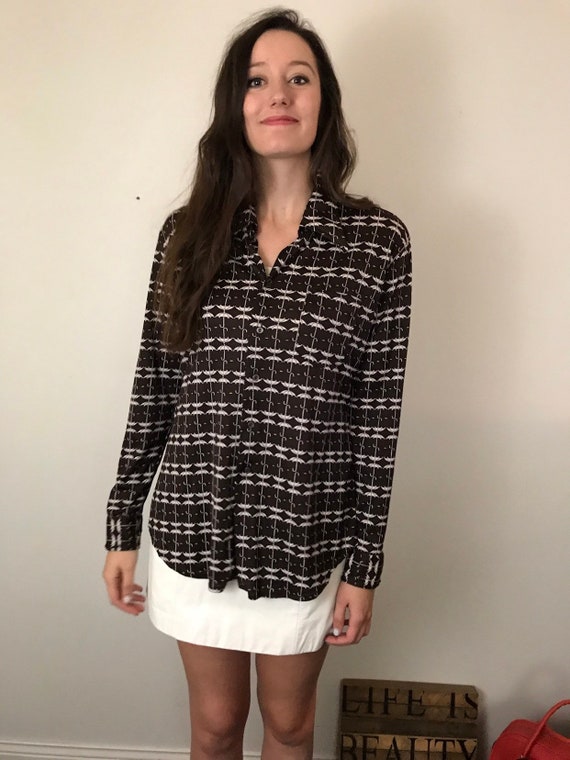 1970's Vintage Mens Nylon Umbrella Shirt 70's Nylo