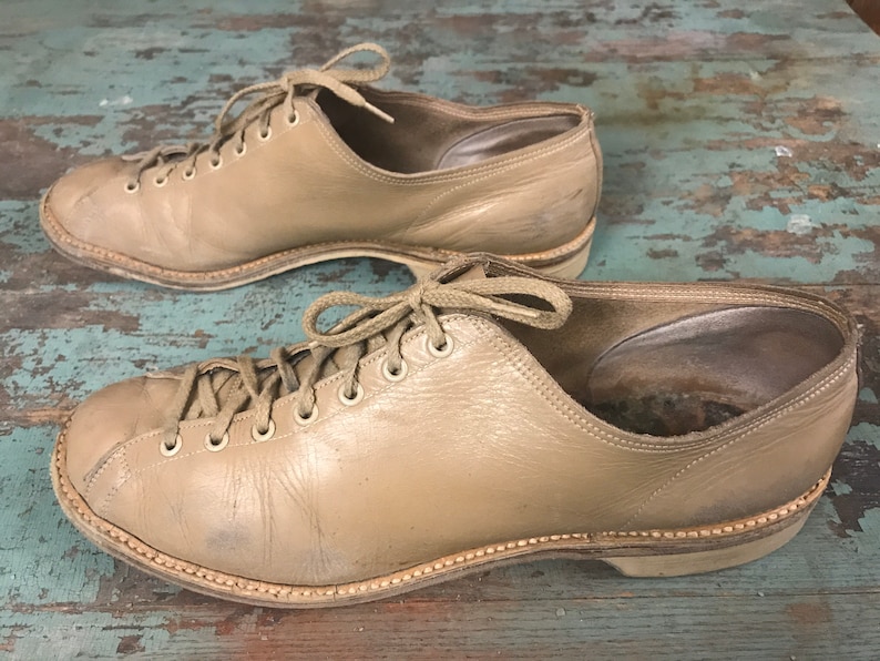 Vintage Bowling Shoes Women's Size 8.5 Old School Leather Etsy
