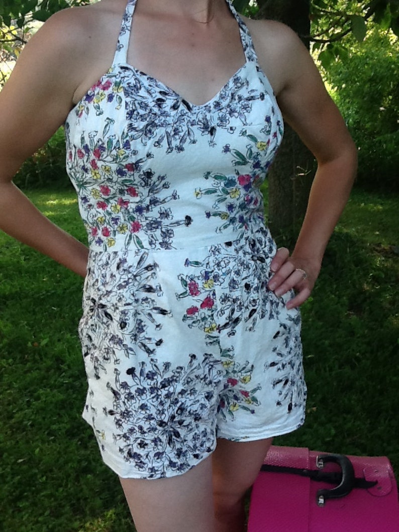 Vintage 1950's Sequined Bathing Suit Sun Romper Lila Bath Etsy