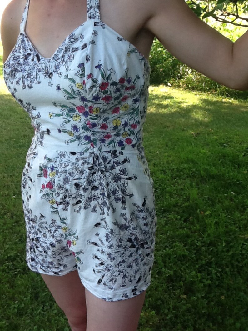 Vintage 1950's Sequined Bathing Suit Sun Romper Lila Bath Etsy