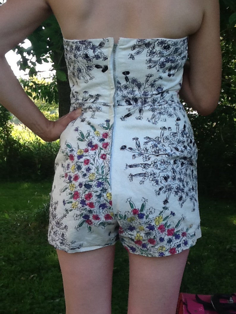 Vintage 1950's Sequined Bathing Suit Sun Romper Lila Bath