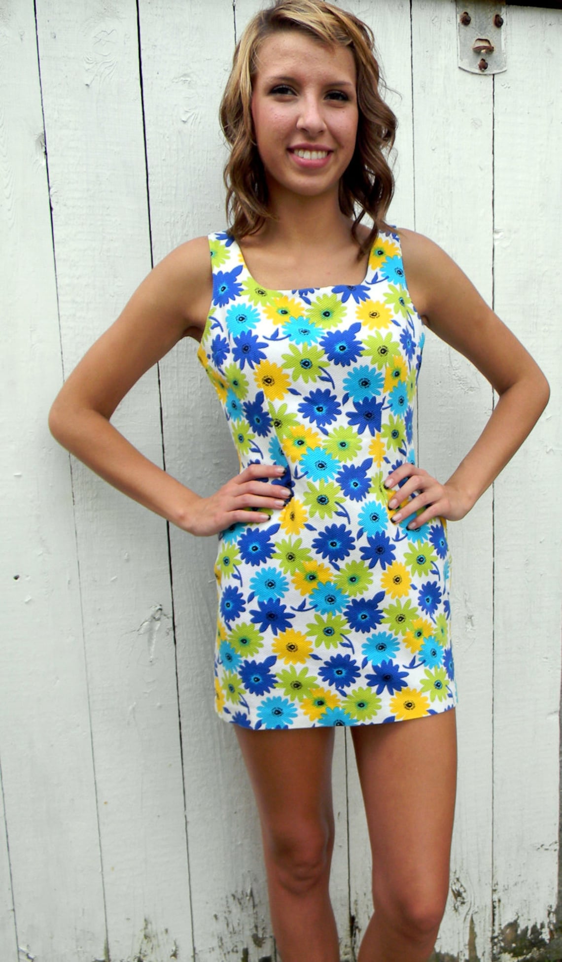 Vintage My Michelle Floral Mini Sundress | Etsy