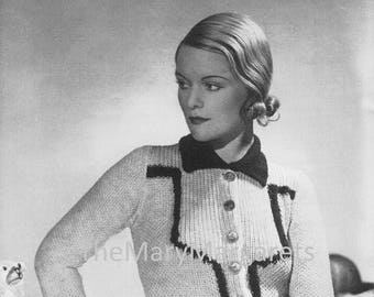 1930s Sports Jacket Knitting Pattern