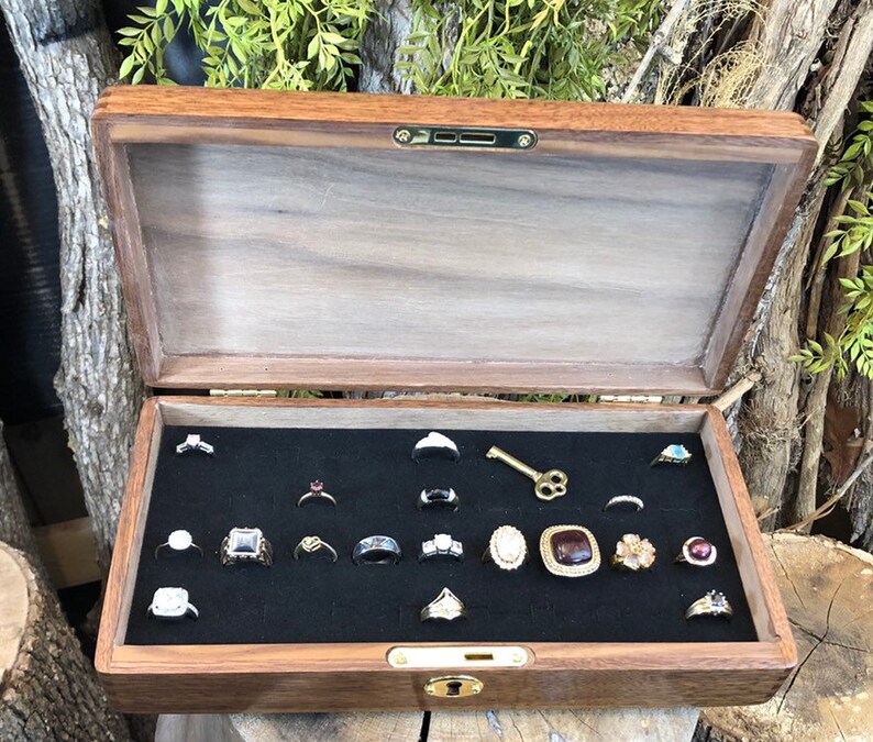 In Stock 36 Ring Display Case With Lock. Made of Solid Etsy
