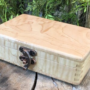 In Stock - Small Tiger Maple Desk Box