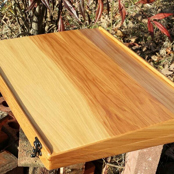 Elm and Pecan, Large Drawing Lap Desk with angled top