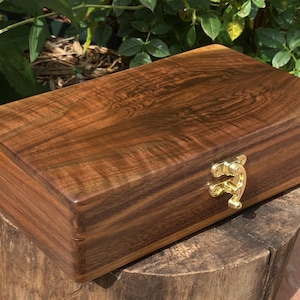 In Stock - 24 Ring display case of Walnut wood