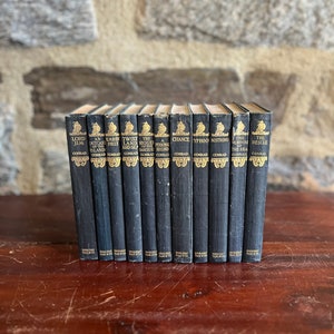 Joseph Conrad - Shabby Black Leather Book Bundle for Decor and More - 11 Volumes image 1
