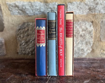 American History - The Heritage Press - Cloth Bindings in Slipcase - Book Bundle in 4 Volumes - Book Props or Decor