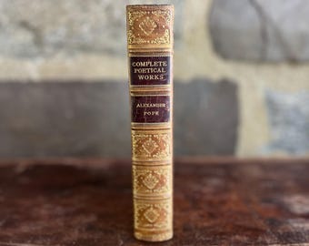 Alexander Pope Poetical Works: Tree Calf Leather Binding, 1903