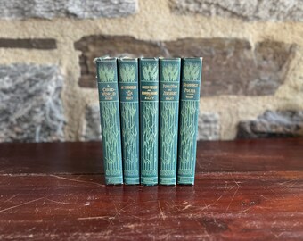James Whitcomb Riley Poems: Decorative Green Cloth Book Bundle