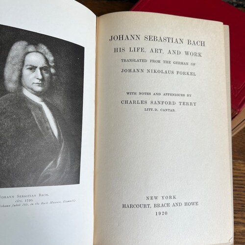 Johann Sebastian Bach - Shabby Cloth Bindings - Book Bundle in Five Volumes - buying Book Props or Decor