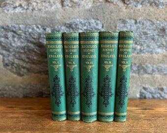 Macaulay&#39;s History of England: Green & Gold Decorative Book Set
