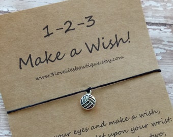 Volleyball Gift.Wish Bracelet.Volleyball Bracelet.Volleyball Team Bracelet.Wish Bracelet.Volleyball Team Gift.Volleyball Charm Bracelet.Gift