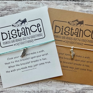 X-Country Wish Bracelet for Runner, High School Cross Country Team Gift, Make a Wish Bracelet, Gift for Cross Country Runner, X-Country Gift