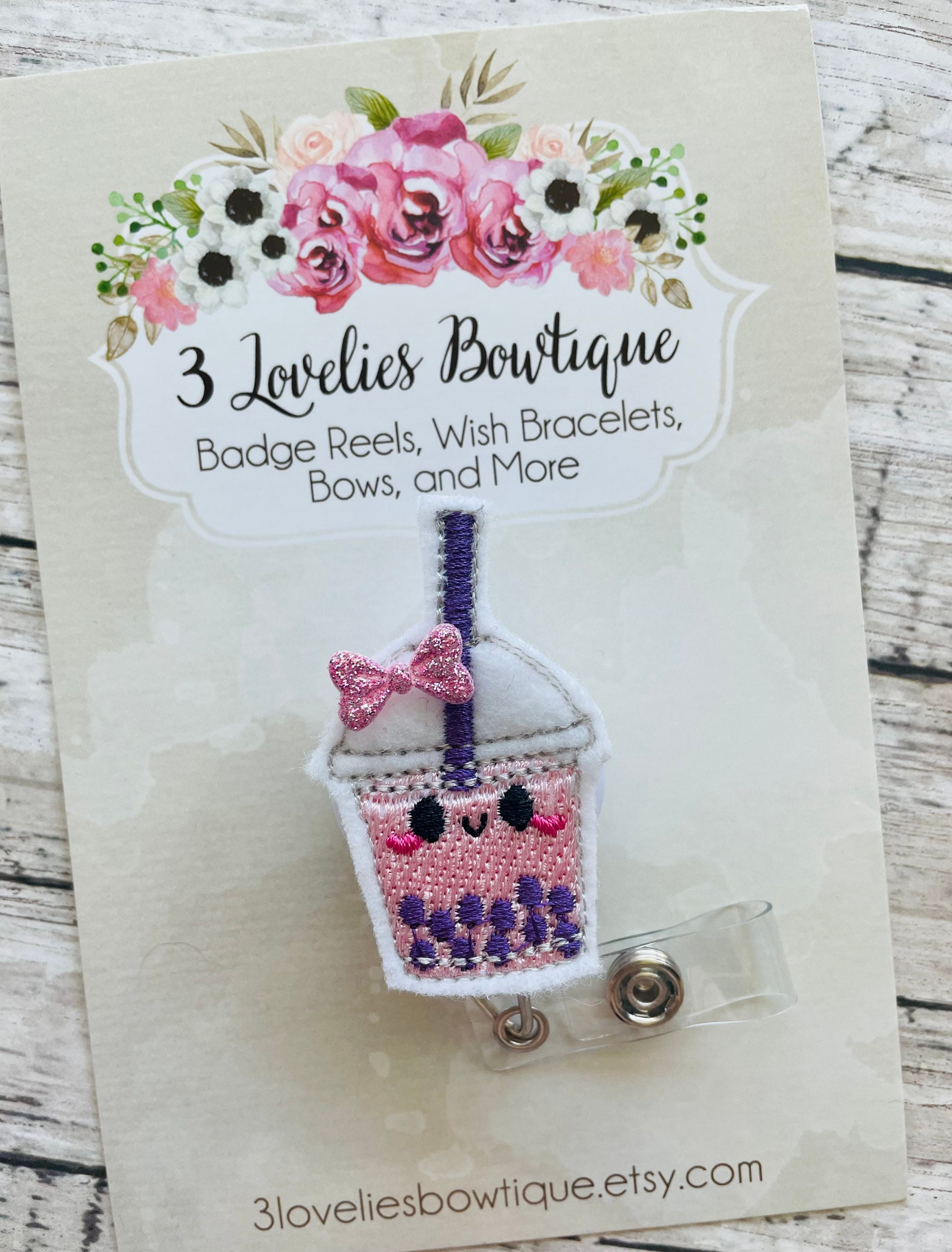 Bubble Tea Badge Reel.Badge Reel.Nurses Badge Reel.Nurse Badge Etsy