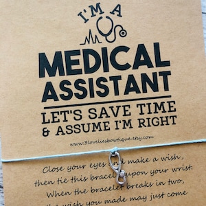 Medical Assistant Gift.Medical Assistant Gifts.Medical Assistant.MA Gift.Wish Bracelet.Medical Assistant Wish Bracelet.MA.Wish Bracelet.MA