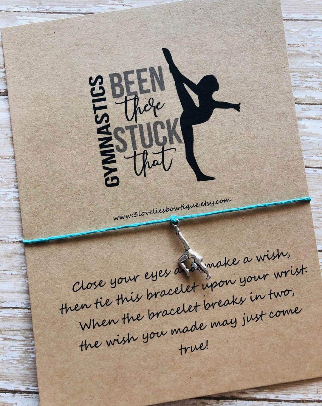 Gymnastics Gift.gymnastics Wish Bracelet.wish Etsy