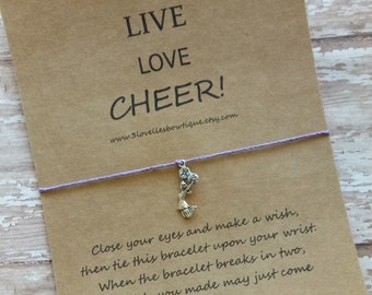 Cheerleader Gift, Cheerleading Gift, Cheer Coach Gift, Cheer Gift, Cheer Gifts, Cheer Wish Bracelet, Cheerleading, Cheer Team Gift, Cheer