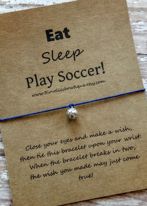 Soccer Wish Bracelet.wish Bracelet.soccer Bracelet.soccer Gift.wish Bracelets.soccer Team Gift.bracelet.soccer Charm.charm Bracelet.gift Etsy