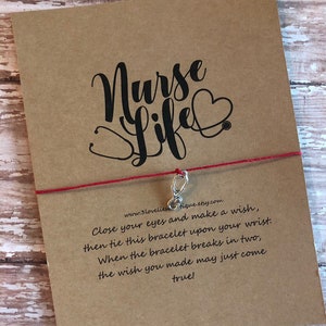 Nurses Gift.Nurse Gift.Nurse Wish Bracelet.Wish Bracelet.Nurses Wish Bracelet.Nurse Week Gift.Nurse.RN Gift.Gift For Nurse.Nurses Week Gift