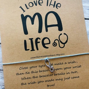 Medical Assistant Gift.Medical Assistant Gifts.Medical Assistant.MA Gift.Wish Bracelet.Medical Assistant Wish Bracelet.MA.Wish Bracelet.MA