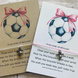 Soccer Wish Bracelet, Wish Bracelet, Soccer Bracelet, Soccer Gift, Wish Bracelets, Soccer Team Gift, Bracelet, Soccer Charm Bracelet, Soccer