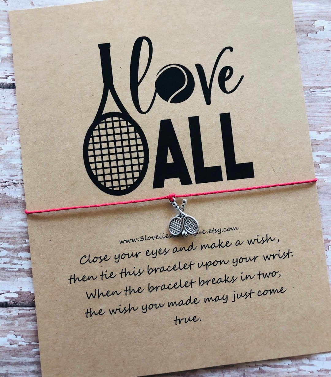 Tennis Gift.tennis Gifts.tennis Wish Bracelet.tennis Bracelet.tennis