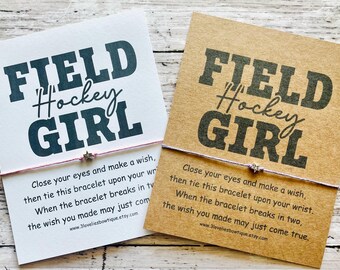 Field Hockey Gift, Hockey Team Gift, Girl Hockey Gift, Hockey, Hockey Gift Girl, Hockey Team Gifts, Bracelet, Field Hockey, Wish Bracelet