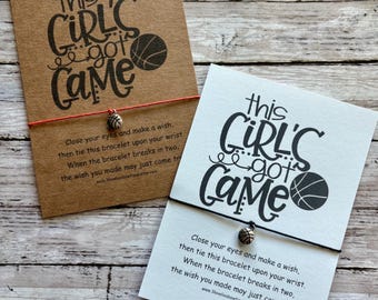 Basketball Gift.Basketball Bracelet.Basketball Team Bracelet.Wish Bracelet.Basketball Team Gift.Basketball Wish Bracelet.Basketball Gifts