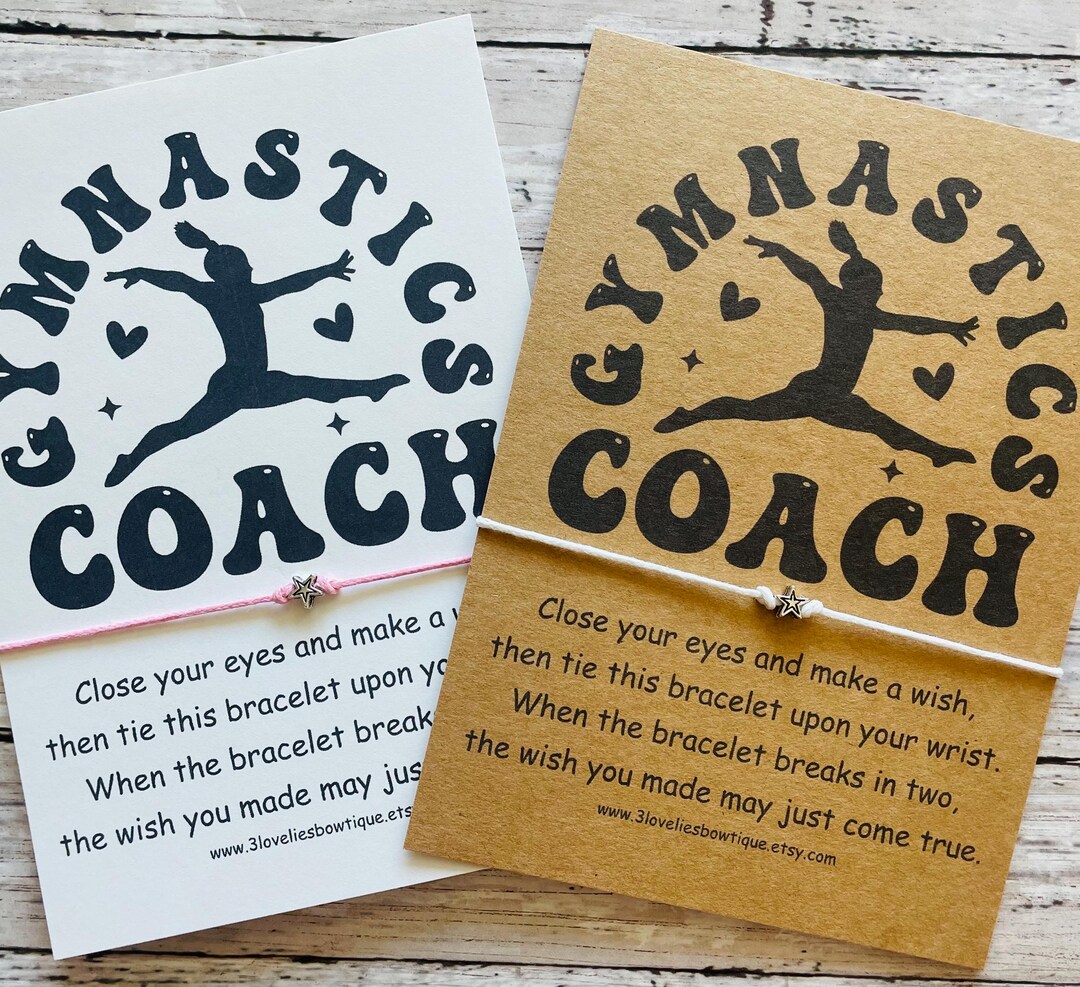 Gymnastics Coach Gift, Gymnastics Coach Wish Bracelet, Gymnastics Coach Gift, Gymnastics Coaches ...