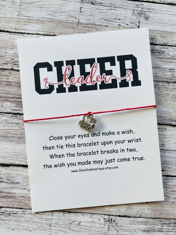 Cheerleader Gift, Cheerleading Gift, Cheer Coach Gift, Cheer Gift, Cheer Gifts, Cheer Wish Bracelet, Cheerleading, Cheer Team Gift, Cheer