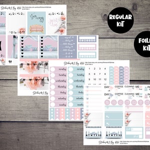 Stay Cozy | Foiled Weekly Vertical Planner Stickers Kit | Individual ...