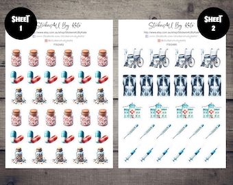 Medicine Pills | Doctor's Appointment Decorative Stickers | Erin Condren, Kikki-K, Happy Planner and More