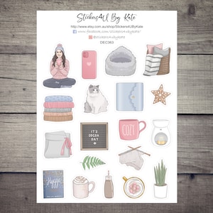 Winter Hygge clipart | Winter Hygge Decorative Planner Sticker | Erin Condren, Kikki-K, Happy Planner and More