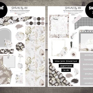 White Bird Feathers | Journaling Kit | Planner Sticker Kit | Bullet Journal Stickers | Journal Stickers | Planner Stickers