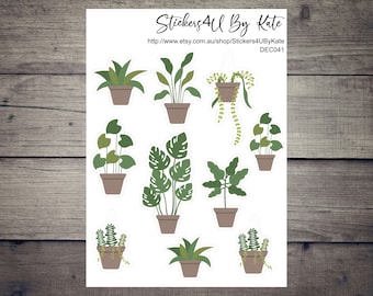 Elegant Plants in Pot clipart | Elegant Plants in Pot Decorative Planner Sticker | Erin Condren, Kikki-K, Happy Planner and More